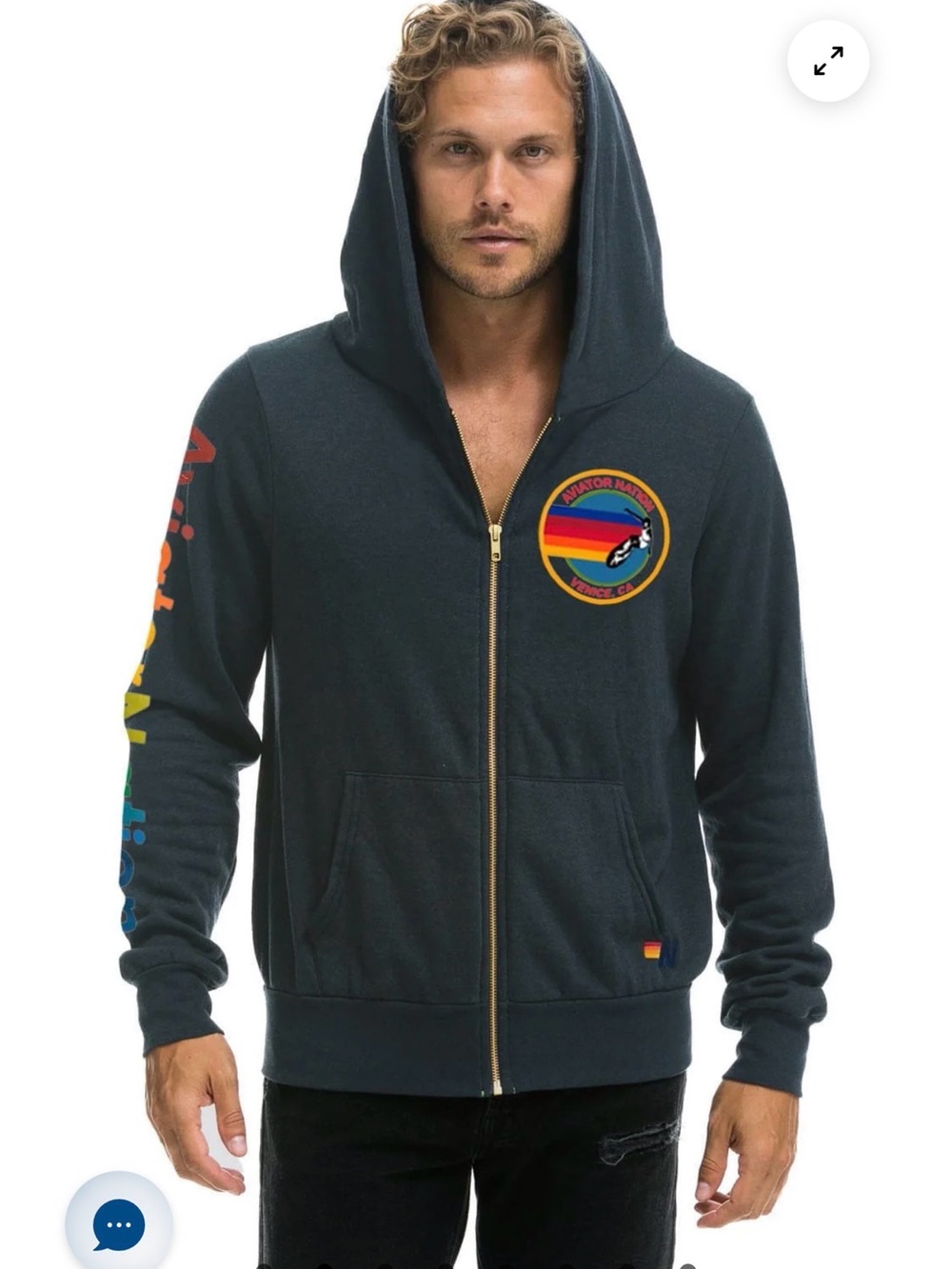 ๐ AVIATOR NATION VENICE HOODIE - CHARCOAL Large - Picture 14 of 14
